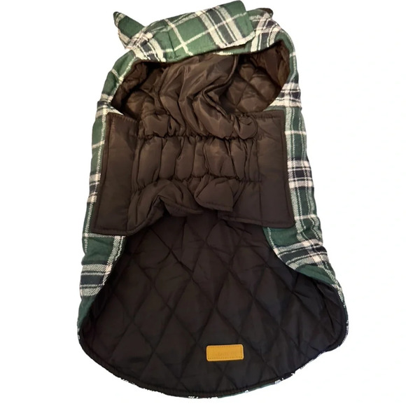 NWT Waterproof Windproof Reversible British Style Plaid Dog Vest Winter Coat - Picture 5 of 9
